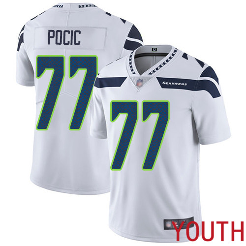 Seattle Seahawks Limited White Youth Ethan Pocic Road Jersey NFL Football #77 Vapor Untouchable
